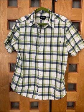 Marmot Short-Sleeve Plaid Button-Down Shirt - L